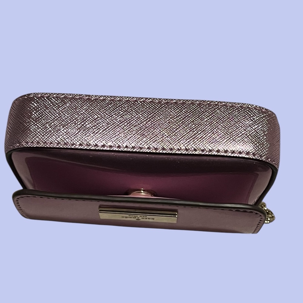 Kate Spade NWOT Kenzie Limited Edition Metallic Card Case Micro Crossbody - Picture 7 of 9